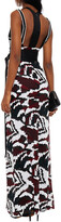 Thumbnail for your product : Amanda Wakeley Tie-front embellished tulle maxi dress