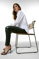 Thumbnail for your product : Karen Millen Faux Leather And Ponte Leggings