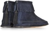 Thumbnail for your product : Marc Jacobs Dark Blue Suede Fringed Bootie