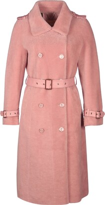 Santinni - 'Singin' In The Rain' 100% Wool Trench Coat In Rosa - ShopStyle