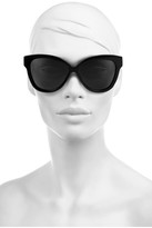 Thumbnail for your product : Linda Farrow Cat eye acetate and elaphe sunglasses