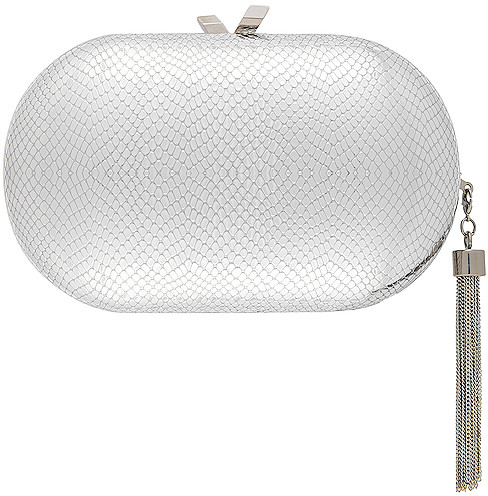 olga berg navy clutch