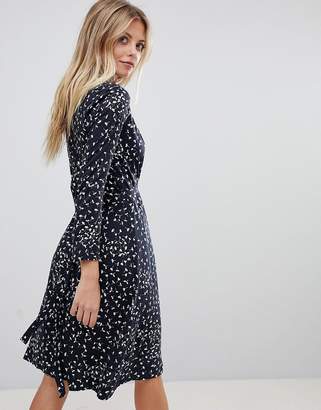 French Connection Printed Jersey Wrap Dress