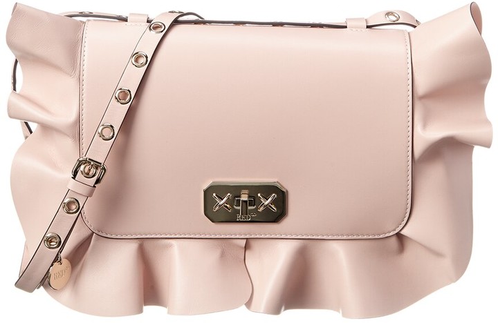 RED Valentino Rock Ruffle Leather Shoulder Bag - ShopStyle