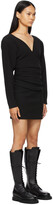 Thumbnail for your product : Magda Butrym Black Wool Long Sleeve Short Dress