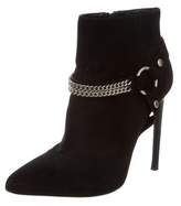 Thumbnail for your product : Saint Laurent Suede Chain-Link Booties