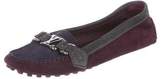 Thumbnail for your product : Louis Vuitton Suede Round-Toe Flats Plum Suede Round-Toe Flats