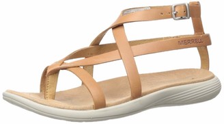 merrell women's duskair seaway slide leather sandal