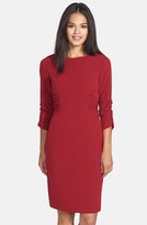 Thumbnail for your product : Adrianna Papell Ruched Crepe Sheath Dress