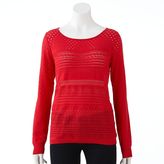 Thumbnail for your product : Lauren Conrad pointelle open-work sweater - women's