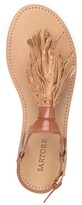 Thumbnail for your product : Sartore Tassel-Detail Leather Sandals