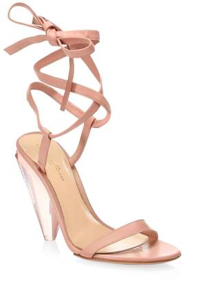 Gianvito Rossi Leather Ankle Wrap Sandals