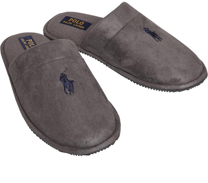 ralph lauren mens sunday scuff slippers navy