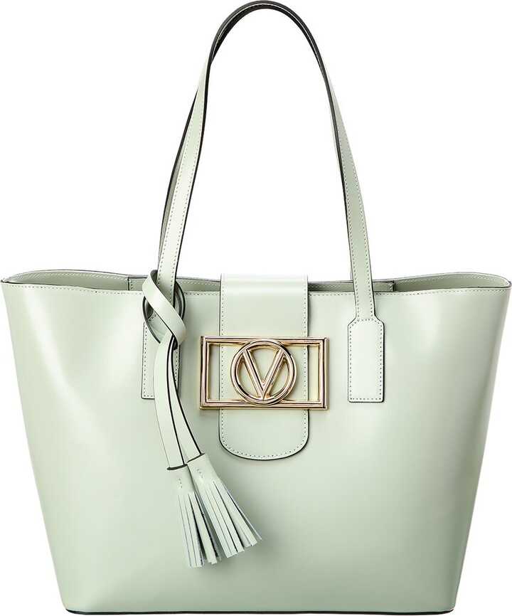 Valentino By Mario Valentino Marion Super V Leather Tote - ShopStyle