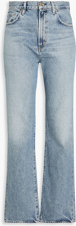 Gold Sign Martin high-rise straight-leg jeans