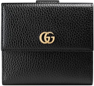 Gucci Leather french flap wallet - ShopStyle