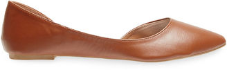 Wet Seal Pointed D'Orsay Faux Leather Flats