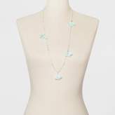 Thumbnail for your product : A New Day All Around Flowers Long Necklace Green/Silver