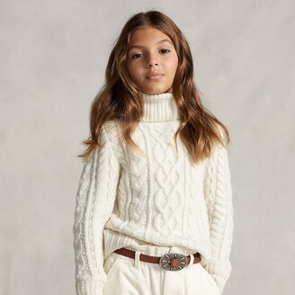 Polo Ralph Lauren Ralph Lauren Aran-Knit Wool-Blend Turtleneck Sweater -  ShopStyle