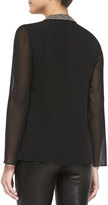 Thumbnail for your product : Tory Burch Lynn Long-Sleeve Tunic W/ Embellished Placket