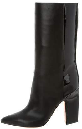 Valentino Leather Pointed-Toe Boots w/ Tags