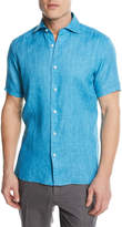 Thumbnail for your product : Solid Linen Short-Sleeve Sport Shirt