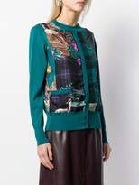 Thumbnail for your product : Ferragamo contrast panel cardigan