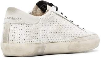 Golden Goose White Superstar Perforated Leather Sneakers