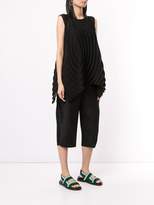 Thumbnail for your product : Issey Miyake asymmetric ribbed style blouse