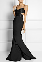 Thumbnail for your product : Narciso Rodriguez Cutout silk-satin and georgette gown