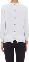 Thumbnail for your product : Barneys New York Cashmere Button-Back Sweater-Blue