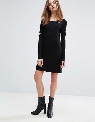 Weekday Mini Dress with Cut out Sleeves