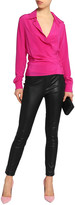 Thumbnail for your product : Moschino Wrap-effect Silk-satin Blouse