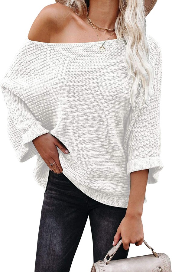 3/4 Sleeve Women's White Sweaters | ShopStyle