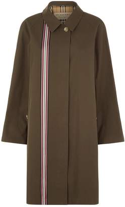 Burberry Eastborne Check Stripe Coat