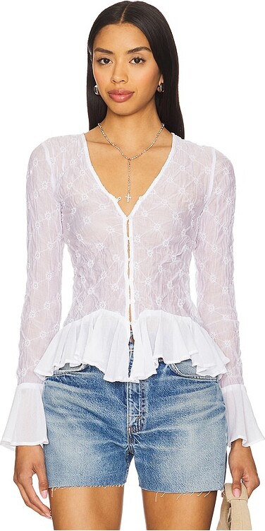 Free People Elias Smocked Blouse