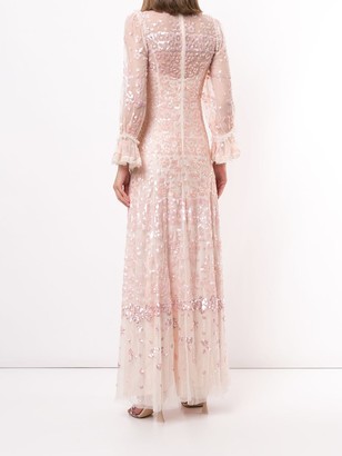 Needle & Thread Sequin Embellished Tulle Long Dress