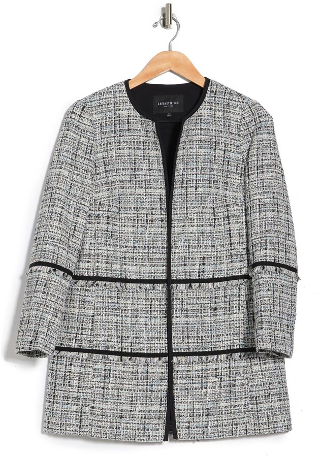 Lafayette 148 Aria Longline Tweed Jacket - ShopStyle