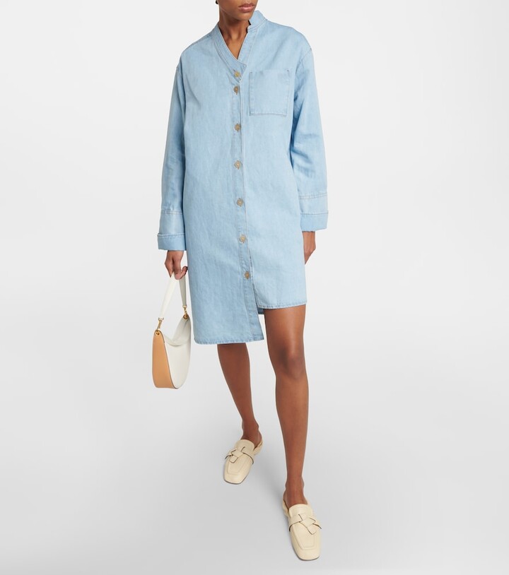 【送料&関税込】Loewe Denim Chain Shirt Dress Loewe Chain-embellished denim shirt dress Loewe