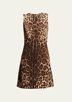 Thumbnail for your product : Dolce & Gabbana Leopard-Print Shift Dress