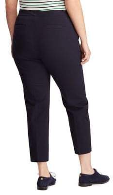 Lauren Ralph Lauren Plus Mid-Rise Twill Cotton-Blend Skinny Pants