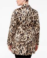 Thumbnail for your product : INC International Concepts Plus Size Animal-Print Trench Coat, Created for Macy's