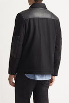 Thumbnail for your product : Kenneth Cole Melton Leather-Look Trim Car Coat