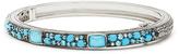 Thumbnail for your product : Judith Ripka 4 1/2 CT TW Turquoise and Crystal Sterling Silver Bangle Bracelet