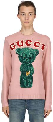 Gucci Bear Wool Jacquard Sweater