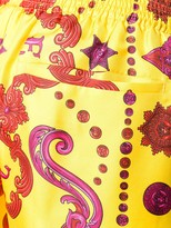 Thumbnail for your product : Versace Baroque Western silk swim shorts