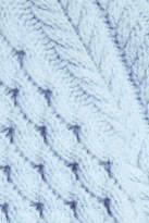 Thumbnail for your product : Temperley London Shade Cable-knit Merino Wool Turtleneck Sweater - Lilac