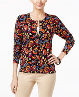 Thumbnail for your product : August Silk Floral-Print Cardigan