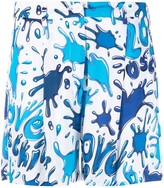 Thumbnail for your product : Love Moschino Splash-Print Cotton Shorts