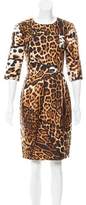 Thumbnail for your product : Saint Laurent Silk Leopard Print Dress